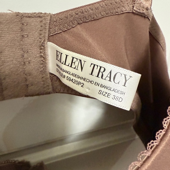 Ellen Tracy Women's Brown Bra 38D Padding Underwire Smooth Silhouette - Picture 3 of 4